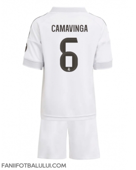 Real Madrid Eduardo Camavinga #6 Echipament de Fotbal Replică 2025-26 Copii Acasa (+ Șorturi)